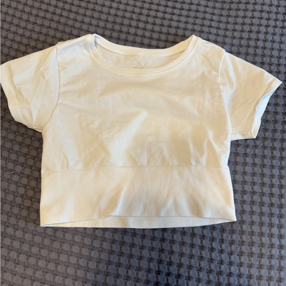 OFFLINE by Aerie Sidewalk Seamless Cropped T-Shirt